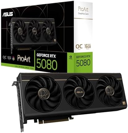 ASUS ProArt GeForce RTX 5080 16GB GDDR7 OC Edition Graphics Card