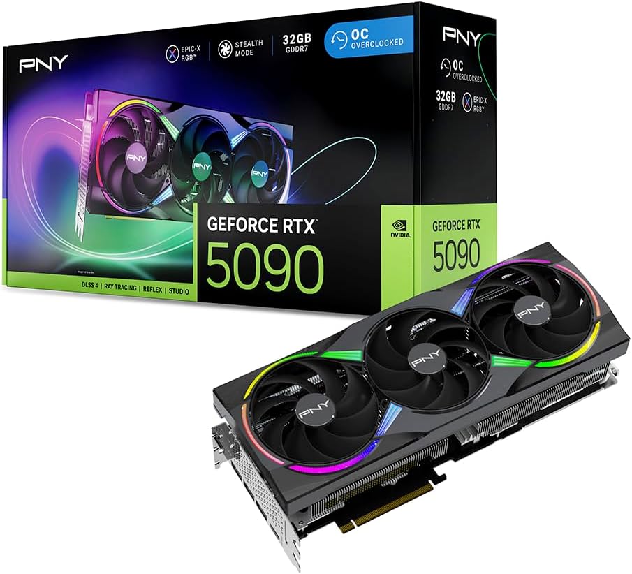 PNY NVIDIA GeForce RTX™ 5090 Epic-X RGB® OC Triple-Fan Graphics Card
