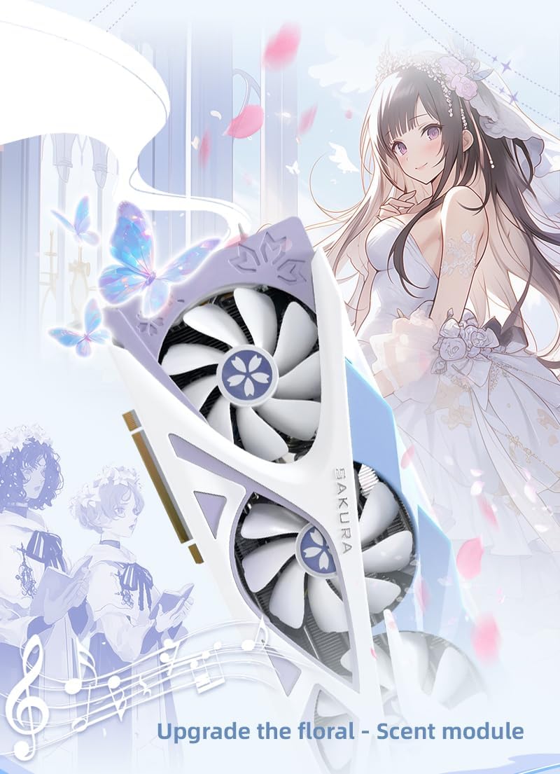 Yeston Sakura Radeon RX 9070 XT 16G GDDR6 OC SA 4nm PC Video Graphics Card
