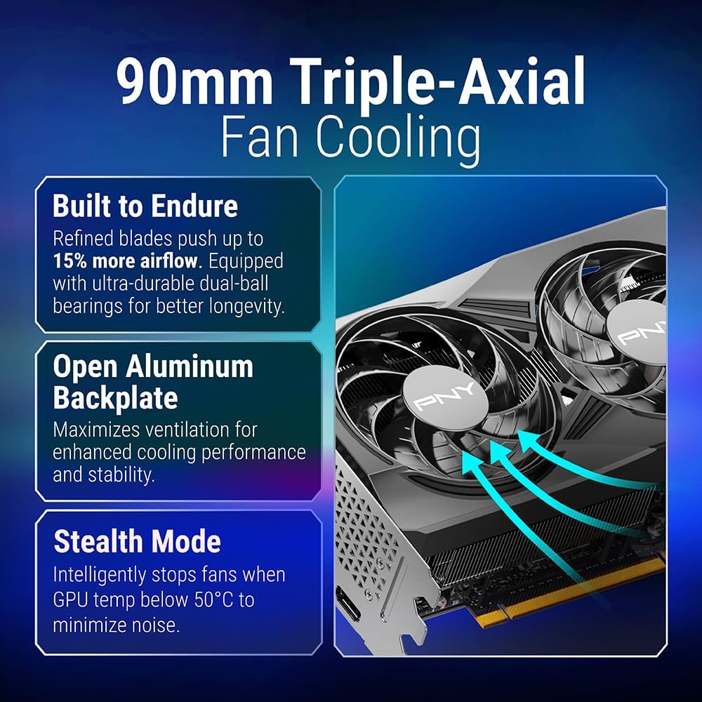 PNY NVIDIA GeForce RTX™ 5070 Ti OC Triple-Fan Graphics Card