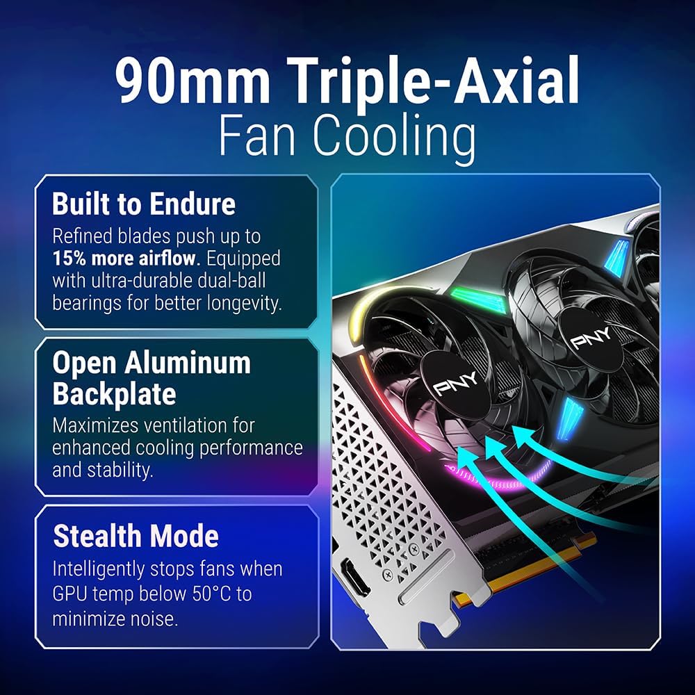 PNY NVIDIA GeForce RTX™ 5070 Ti Epic-X RGB™ OC Triple-Fan Graphics Card