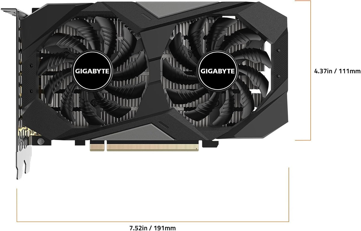 GIGABYTE GeForce RTX 3050 WINDFORCE OC V2 6G Graphics Card, 2X WINDFORCE Fans, 6GB GDDR6 96-bit GDDR6, GV-N305