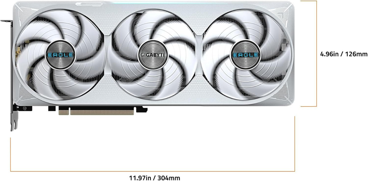 GIGABYTE GeForce RTX 5070 Ti Eagle OC ICE SFF 16G Graphics Card, 16GB 256-bit GDDR7, PCIe 5.0, WINDFORCE Cooling System, GV-N507TEAGLEOC ICE-16GD Video Card