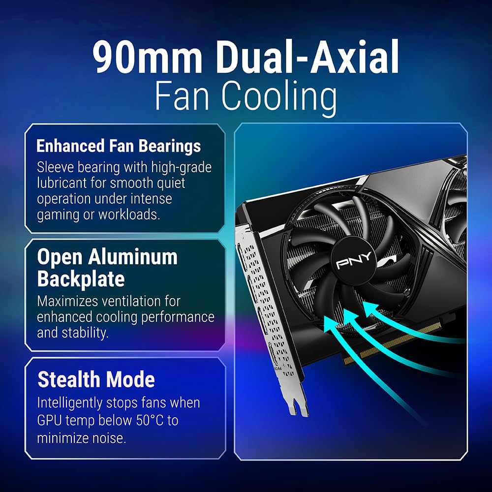 PNY NVIDIA GeForce RTX™ 5060 Ti 8GB OC Dual-Fan Graphics Card (Renewed)