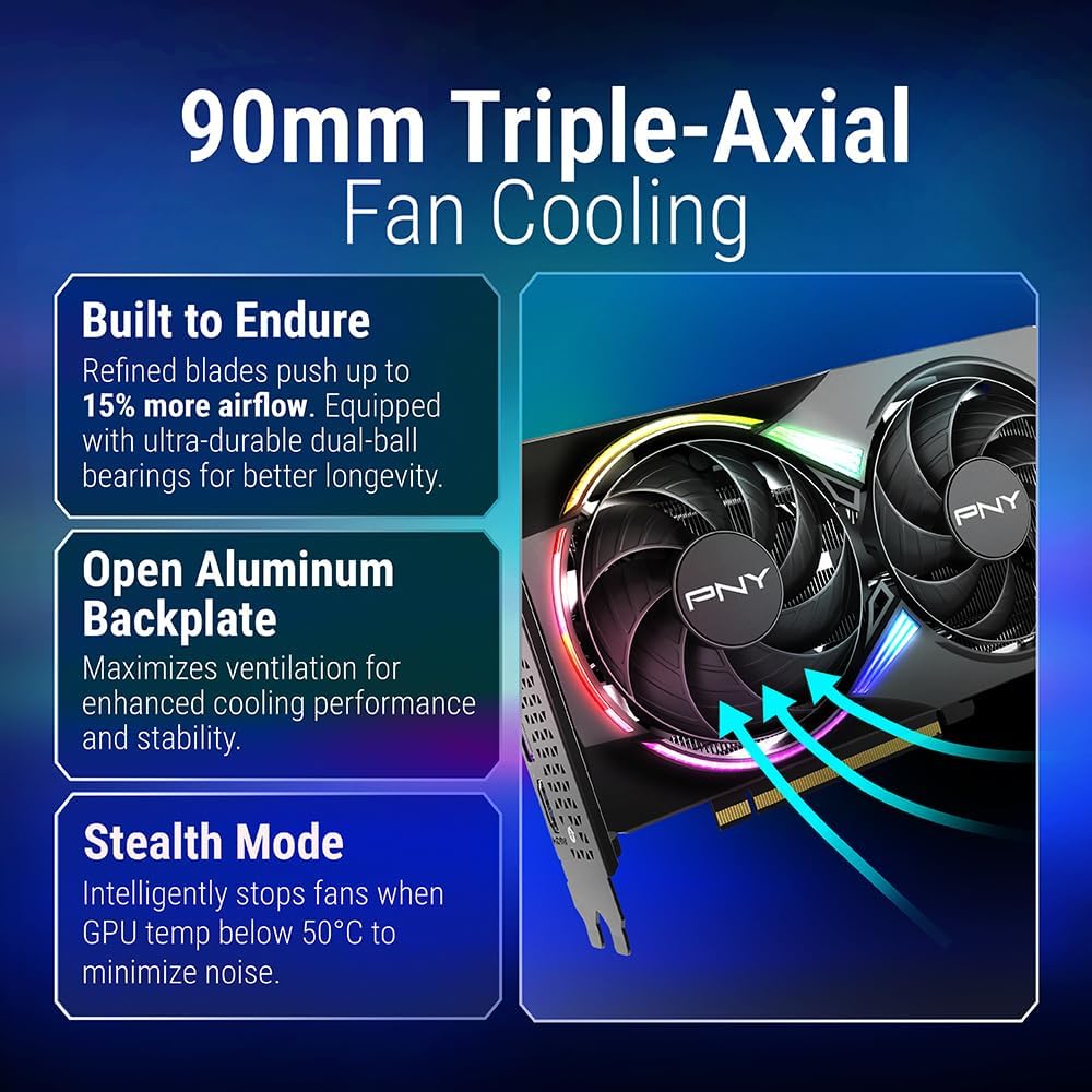 PNY NVIDIA GeForce RTX™ 5060 Ti 8G Epic-X RGB™ OC Triple-Fan Graphics Card