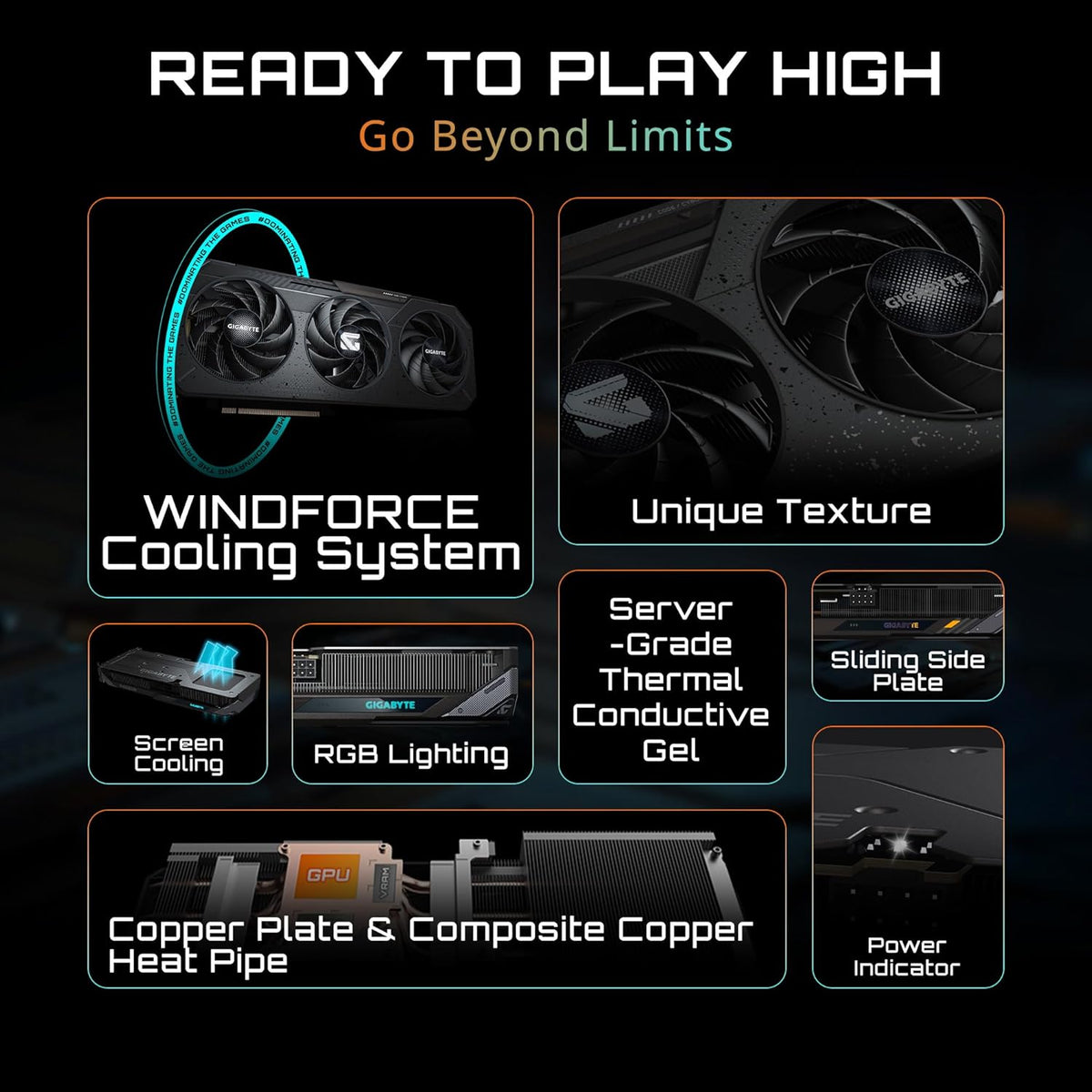 GIGABYTE Radeon RX 9060 XT Gaming OC 16G Graphics Card, PCIe 5.0, 16GB GDDR6, GV-R9060XTGAMING OC-16GD Video C