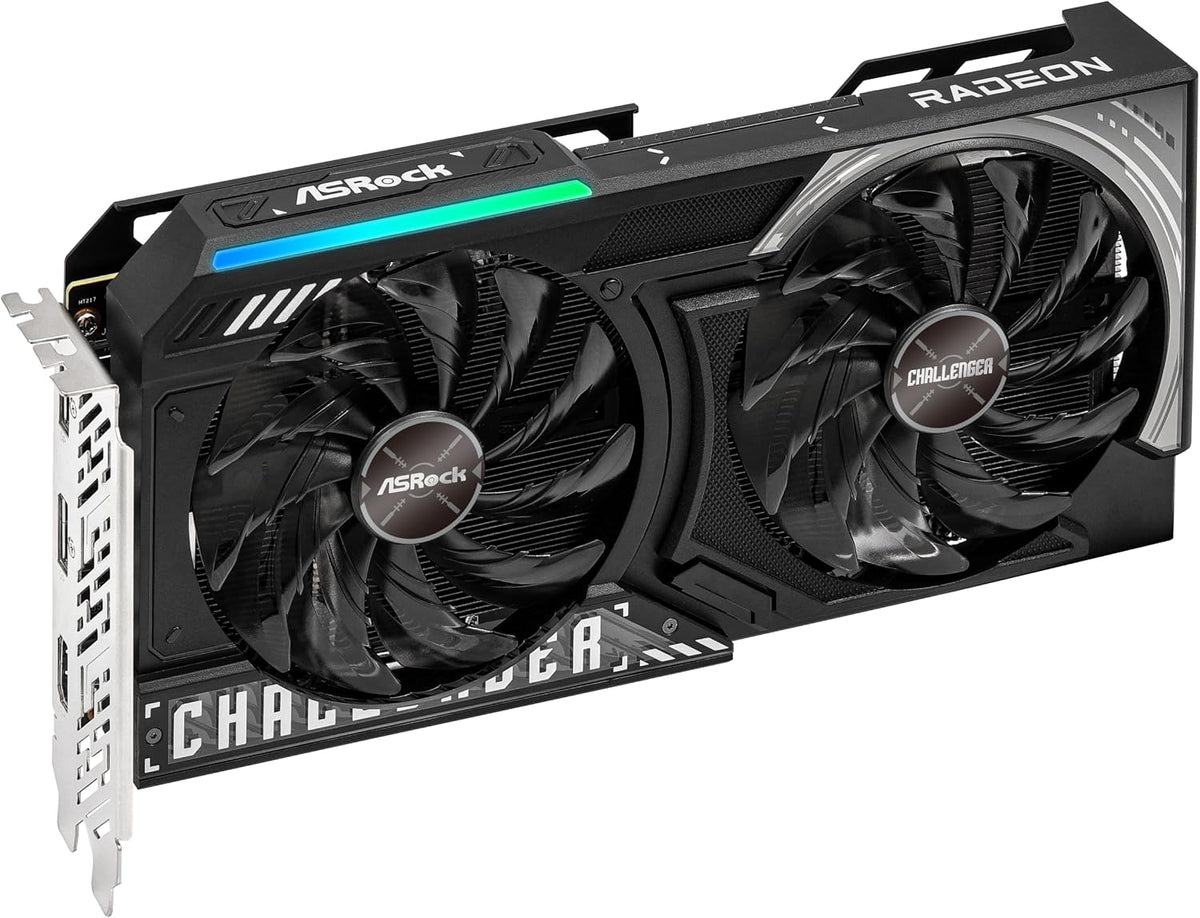 ASRock Radeon RX 9060 XT Challenger 16GB OC, RDNA 4, 3290MHz Boost, 16GB GDDR6 128-bit, PCIe 5.0, Dual Fans, 0