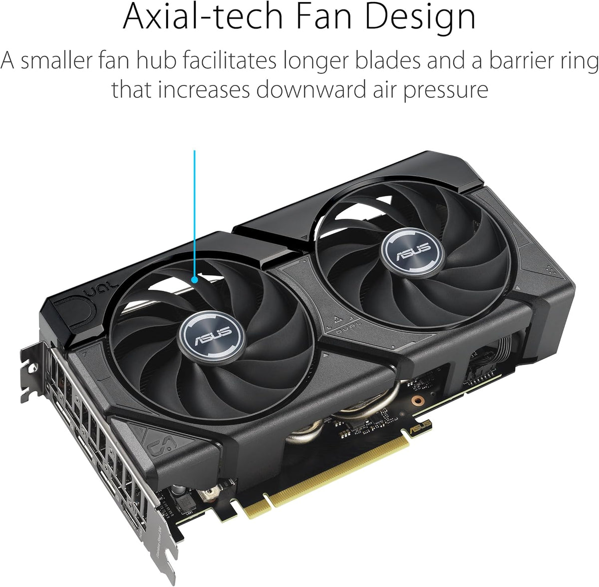 ASUS Dual GeForce RTX 4070 Super EVO OC Edition 12GB GDDR6X (PCIe 4.0, 12GB GDDR6X, DLSS 3, HDMI 2.1a, DisplayPort 1.4a, 2.5-Slot Design, Axial-tech Fan Design, 0dB Technology), 3 Year Warranty
