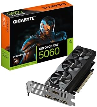 GIGABYTE GeForce RTX 5060 OC Low Profile 8G Graphics Card, by NVIDIA, 8GB 128-bit GDDR7, PCIe 5.0, Supports up
