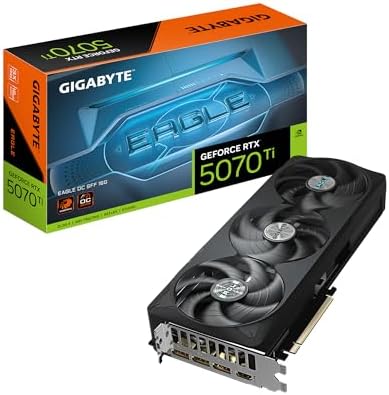 GIGABYTE GeForce RTX 5070 Ti Eagle OC SFF 16G Graphics Card, 16GB 256-bit GDDR7, PCIe 5.0, WINDFORCE Cooling S