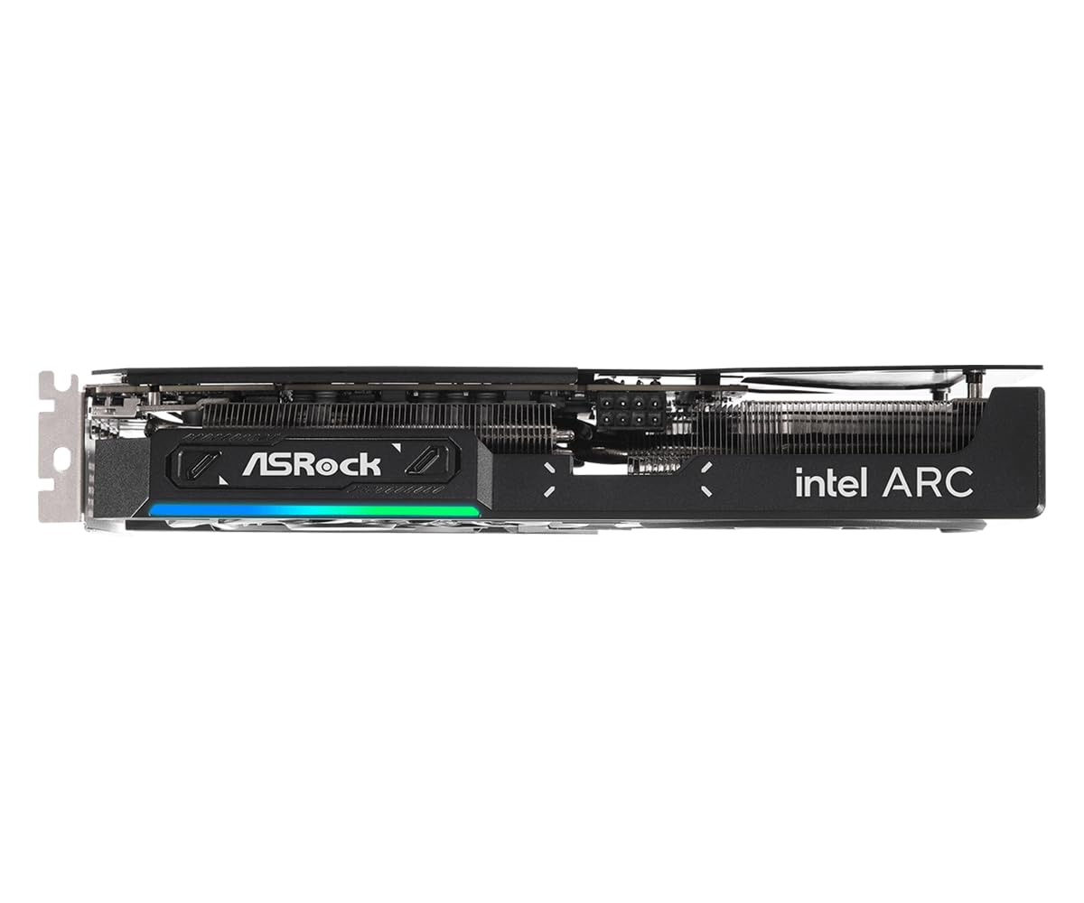 ASRock Intel Arc B570 Challenger 10GB OC GDDR6 Graphics Card, 2600 MHz GPU, 19 Gbps Memory, Dual Fan, Metal Backplate, HDMI 2.1a, DisplayPort 2.1, 0dB Cooling