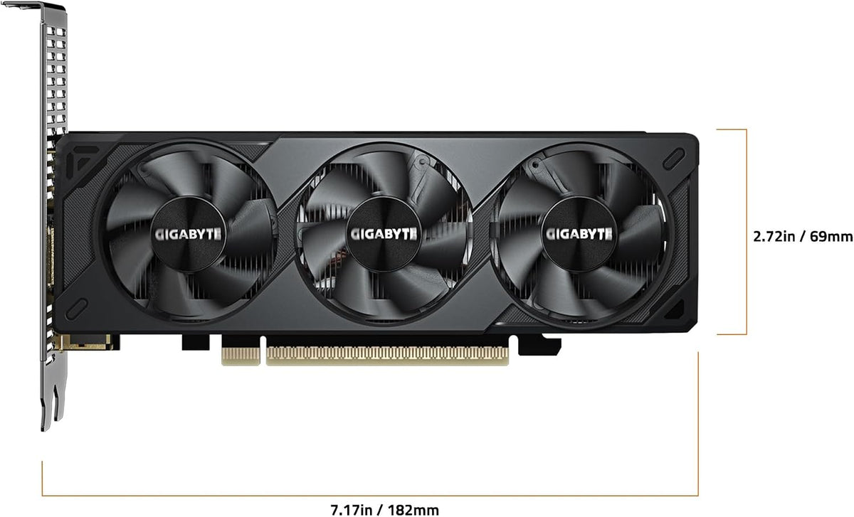 GIGABYTE GeForce RTX 5060 OC Low Profile 8G Graphics Card, by NVIDIA, 8GB 128-bit GDDR7, PCIe 5.0, Supports up