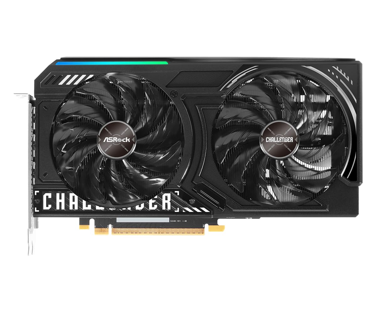 ASRock Intel Arc B570 Challenger 10GB OC GDDR6 Graphics Card, 2600 MHz GPU, 19 Gbps Memory, Dual Fan, Metal Backplate, HDMI 2.1a, DisplayPort 2.1, 0dB Cooling