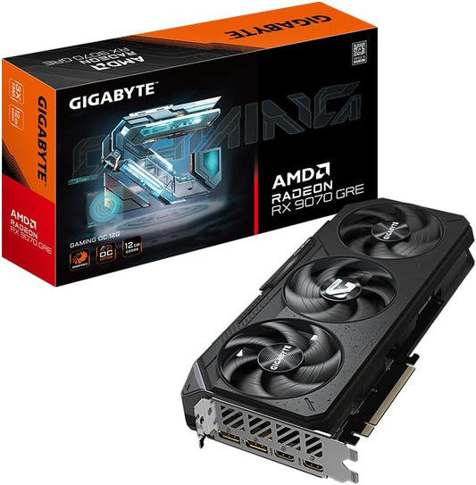 GIGABYTE Gaming Radeon RX 9070 GRE 12GB GDDR6 PCI Express 5.0 ATX Graphics Card GV-R907GREGAMING OC-12GD