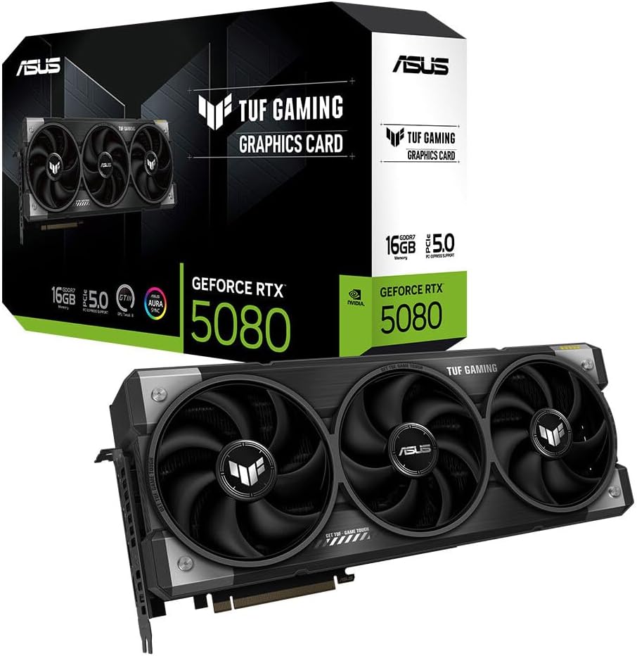 ASUS TUF Gaming GeForce RTX 5080 16GB GDDR7 Gaming Graphics Card