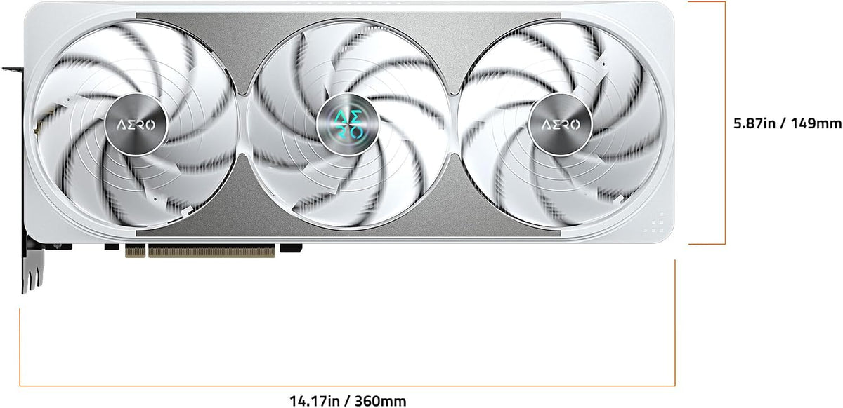 GIGABYTE GeForce RTX 5070 Ti AERO OC 16G Graphics Card, 16GB 256-bit GDDR7, PCIe 5.0, WINDFORCE Cooling System, GV-N507TAERO OC-16GD Video Card