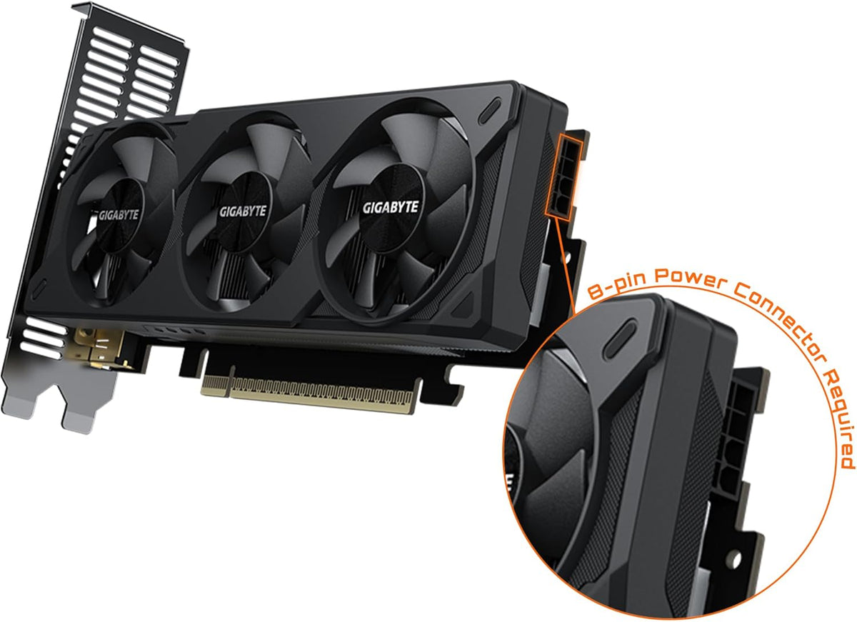 GIGABYTE GeForce RTX 5060 OC Low Profile 8G Graphics Card, by NVIDIA, 8GB 128-bit GDDR7, PCIe 5.0, Supports up