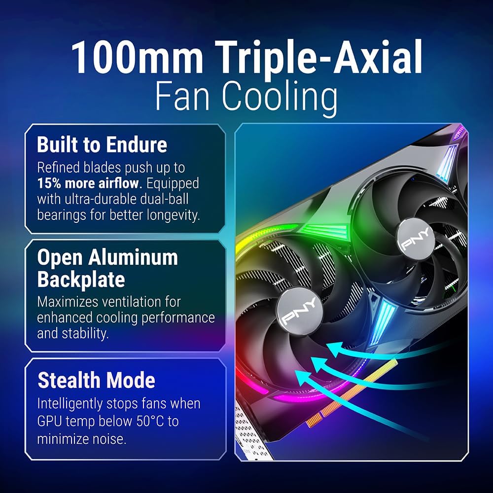 PNY NVIDIA GeForce RTX™ 5080 Epic-X RGB™ OC Triple-Fan Graphics Card