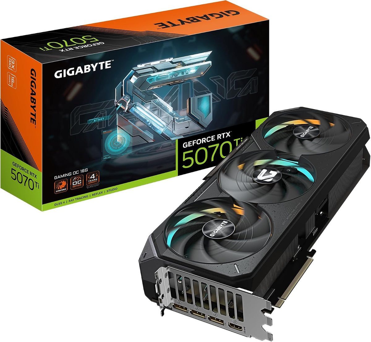 GIGABYTE GeForce RTX 5070 Ti Gaming OC 16G Graphics Card, 16GB 256-bit GDDR7, PCIe 5.0, WINDFORCE Cooling Syst