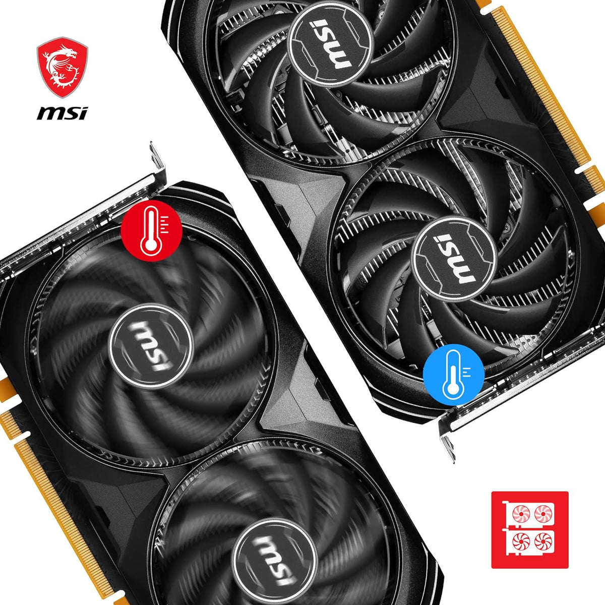 MSI GeForce RTX 4060 Ventus 2X Black 8G OC Gaming Graphics Card - 8GB GDDR6X, PCI Express Gen 4, 128-bit, 3X DP v 1.4a, HDMI 2.1a (Supports 4K & 8K HDR)