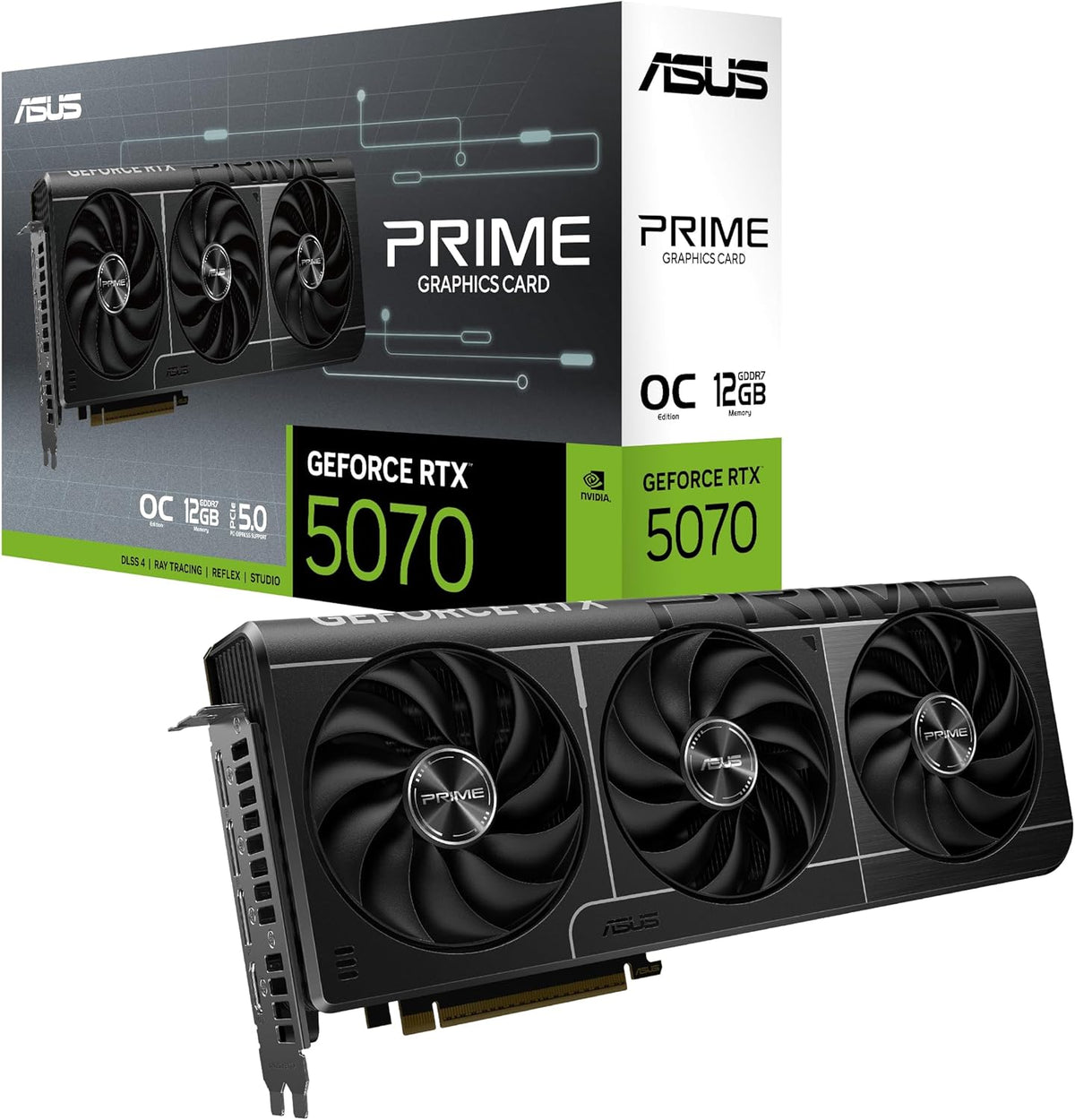 ASUS Prime GeForce RTX 5070 12GB GDDR7 OC Edition Gaming Graphics Card
