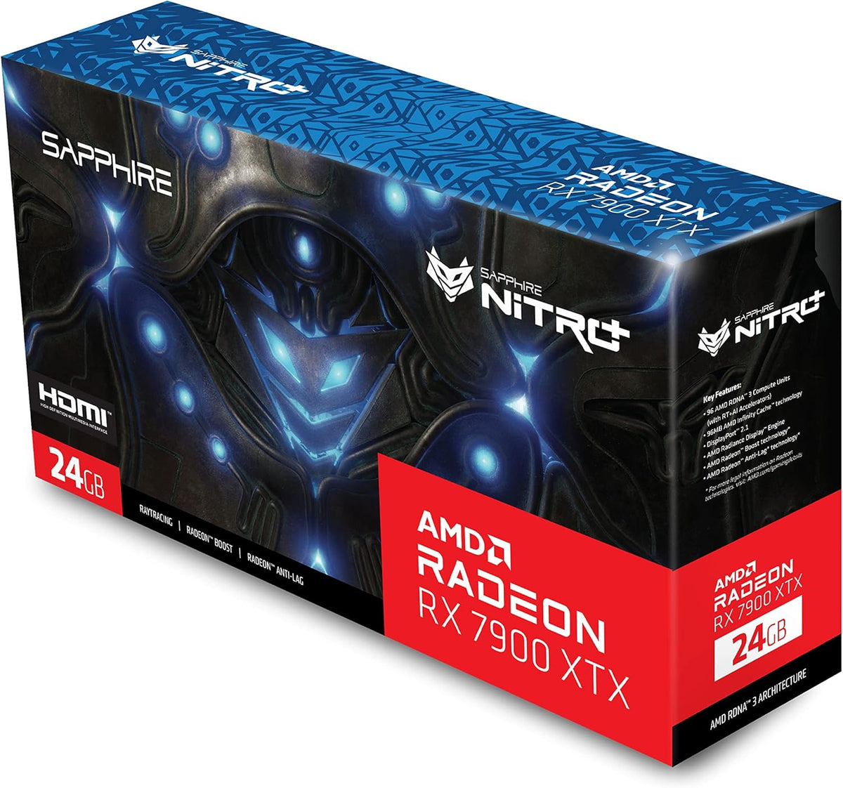 Sapphire 11322-01-40G Nitro+ AMD Radeon RX 7900 XTX Vapor-X Gaming Graphics Card with 24GB GDDR6, AMD RDNA 3