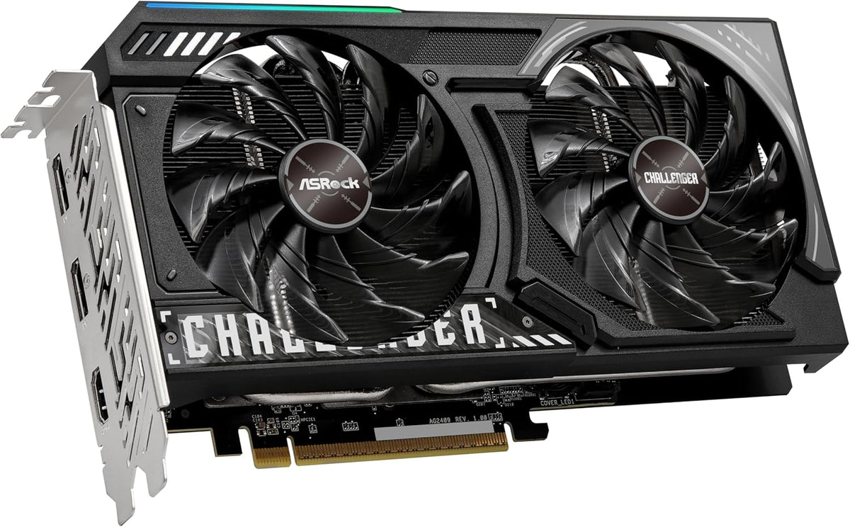 ASRock Radeon RX 9060 XT Challenger 16GB OC, RDNA 4, 3290MHz Boost, 16GB GDDR6 128-bit, PCIe 5.0, Dual Fans, 0