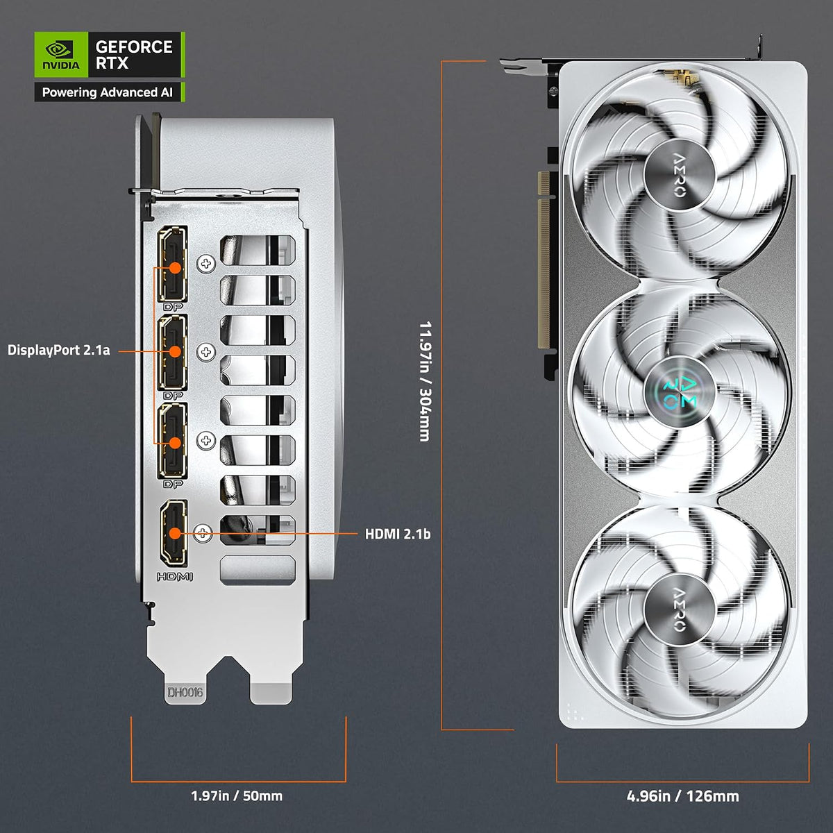 GIGABYTE GeForce RTX 5080 AERO OC SFF 16G Graphics Card, WINDFORCE Cooling System, 16GB 256-bit GDDR7, GV-N5080AERO OC-16GD Video Card, Compatible with Desktop